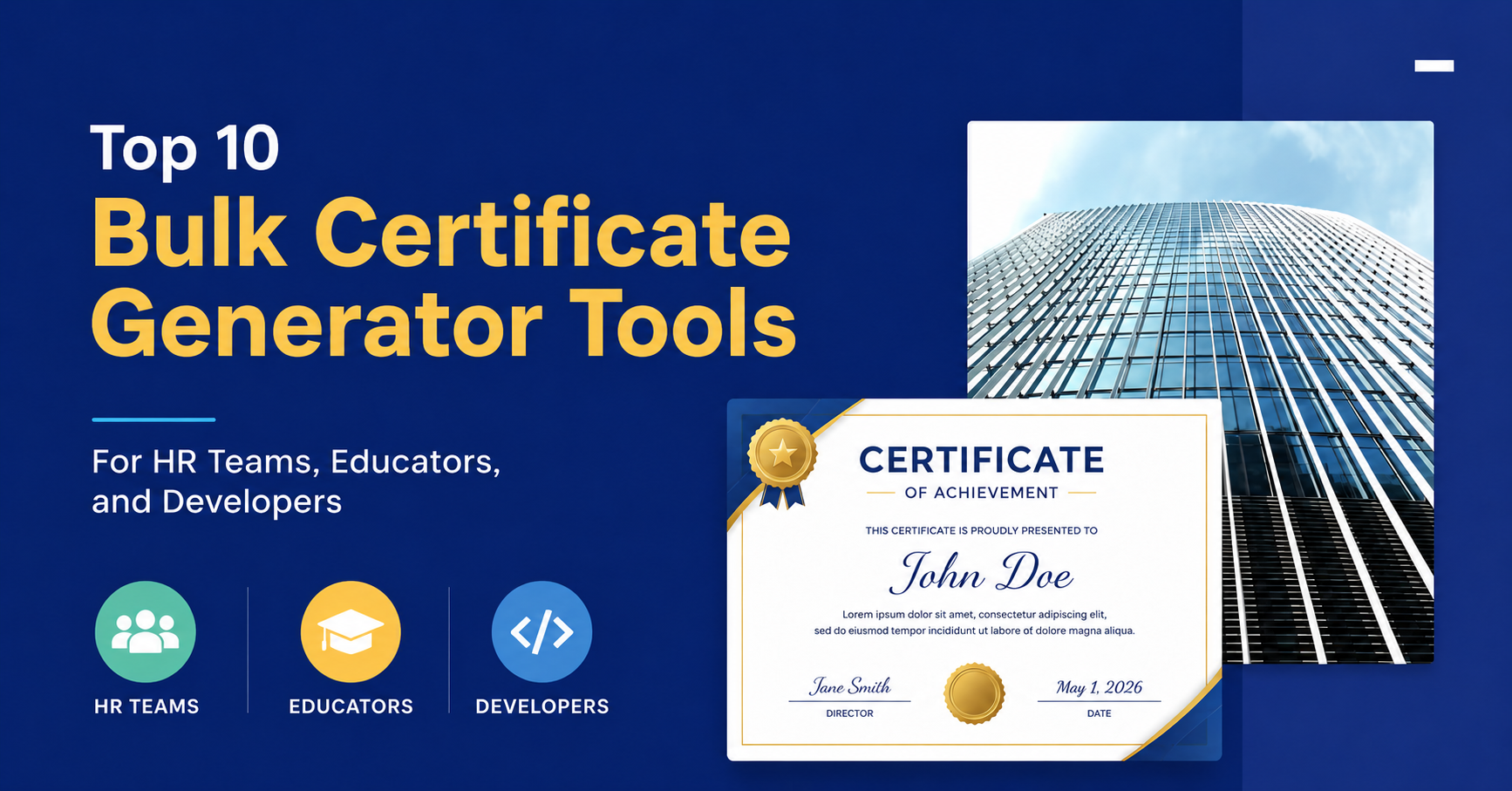 Bulk Certificate Generator Tools