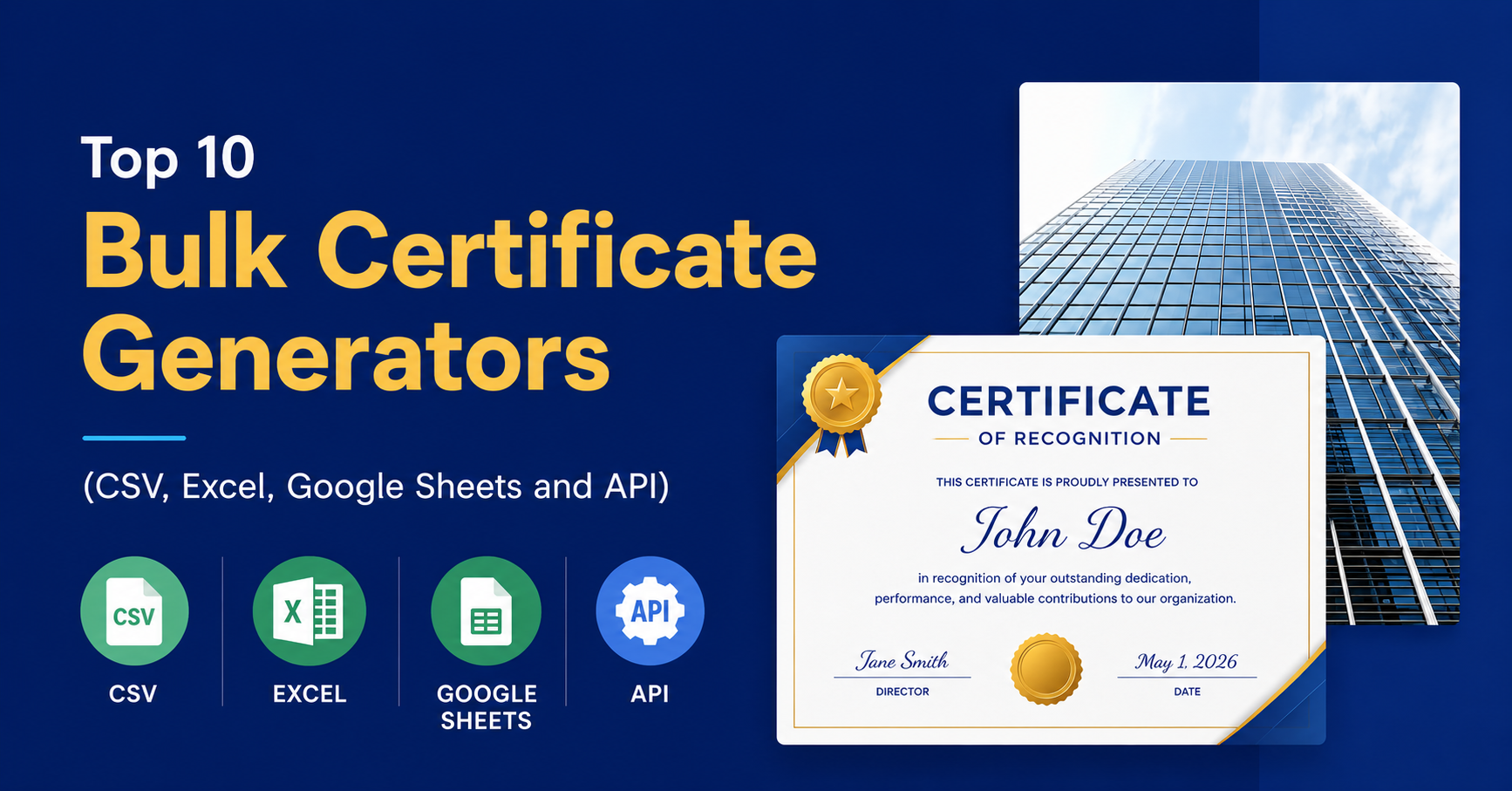 Bulk Certificate Generators